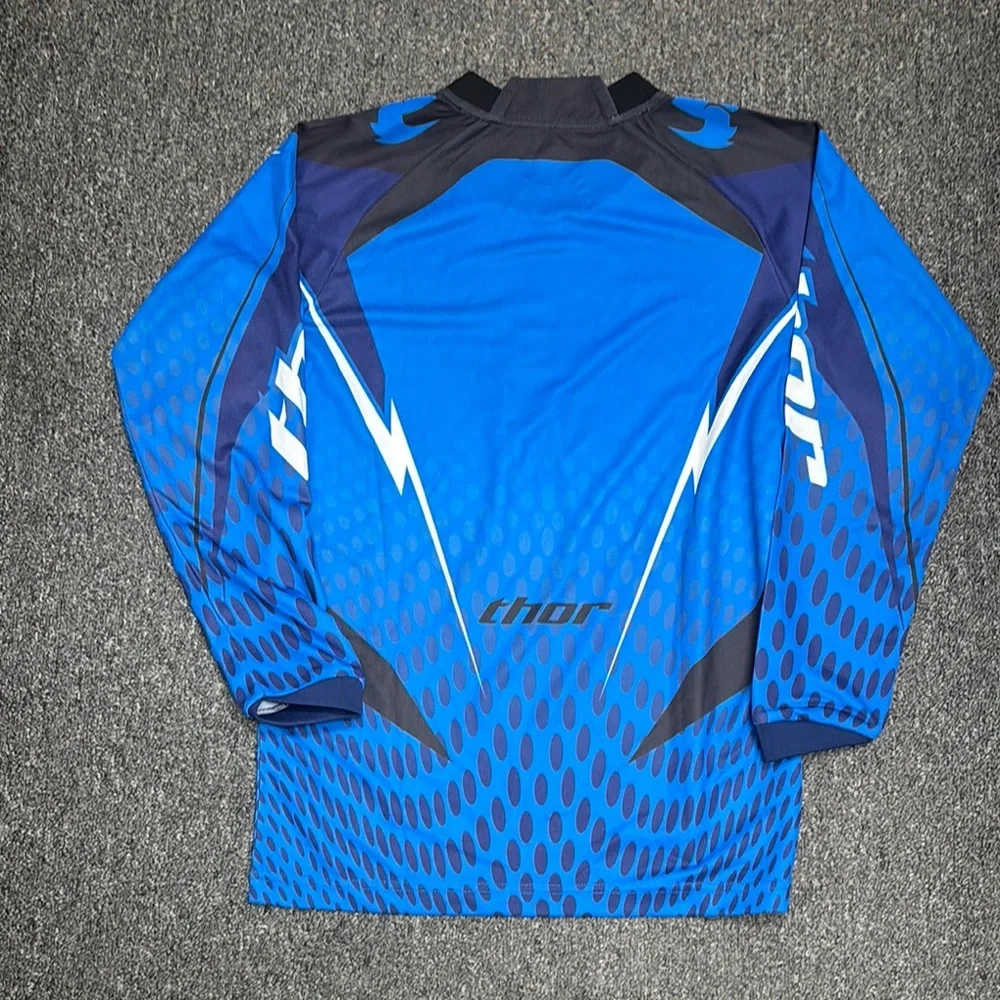 Thor Jersey Youth Blue and Black Motocross Jersey Size Large - Picture 2 of 2